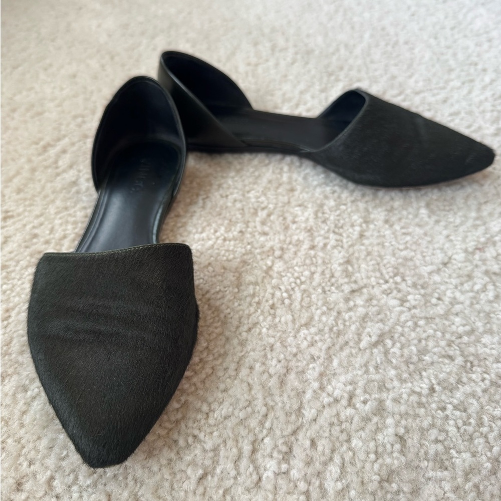 Vince Black Sleek D'Orsay Flats